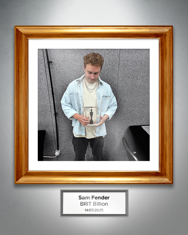 Sam Fender collects his BRIT Billion Award